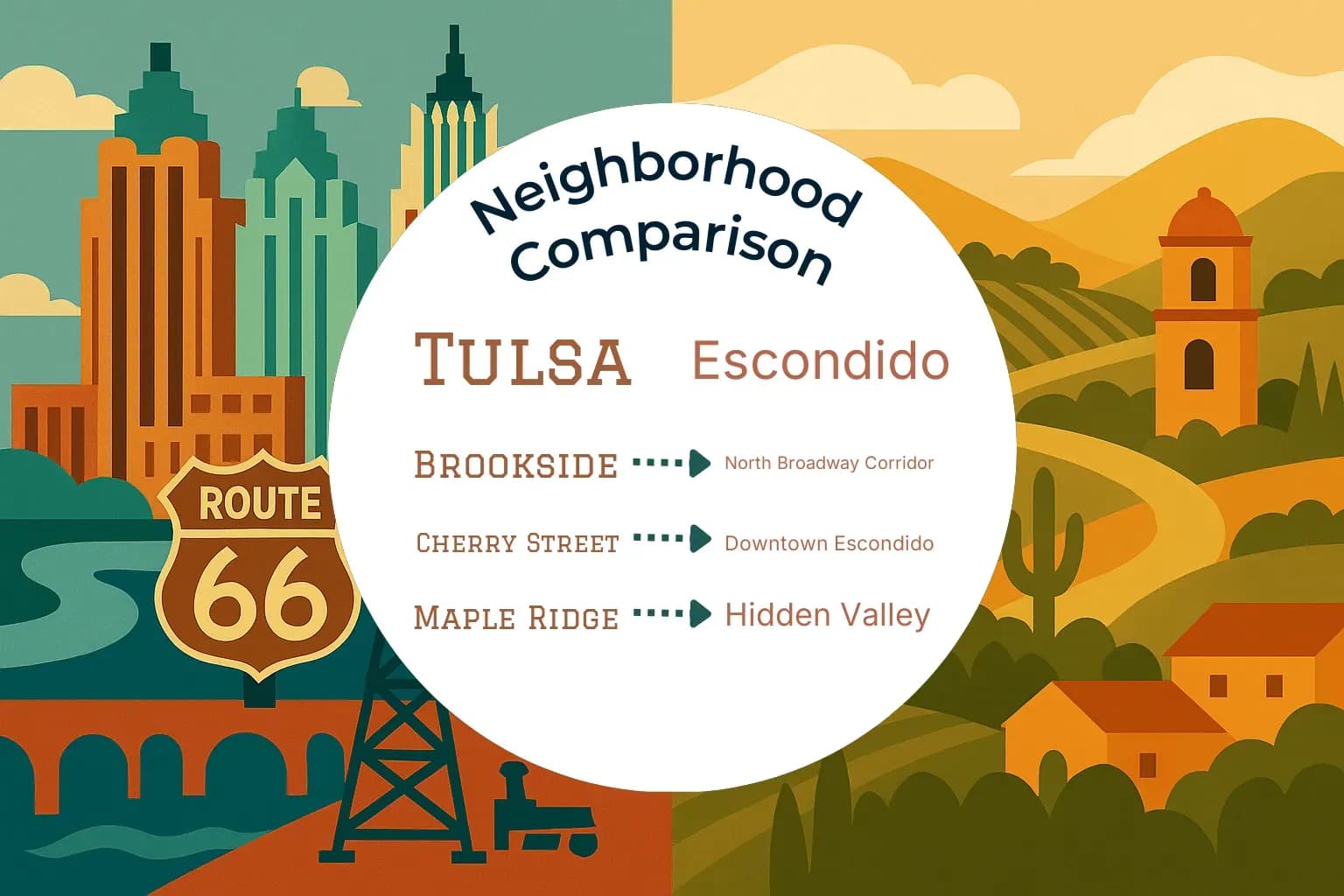 Tulsa vs Escondido Neighborhood Comparison