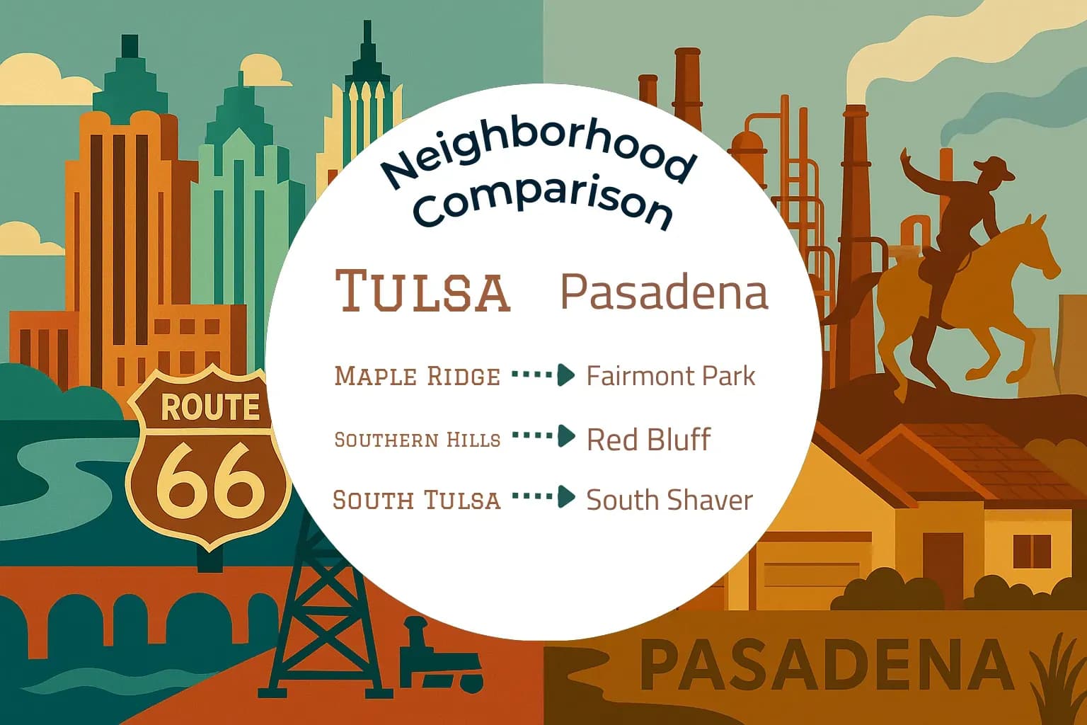 Tulsa vs Pasadena Neighborhood Comparison