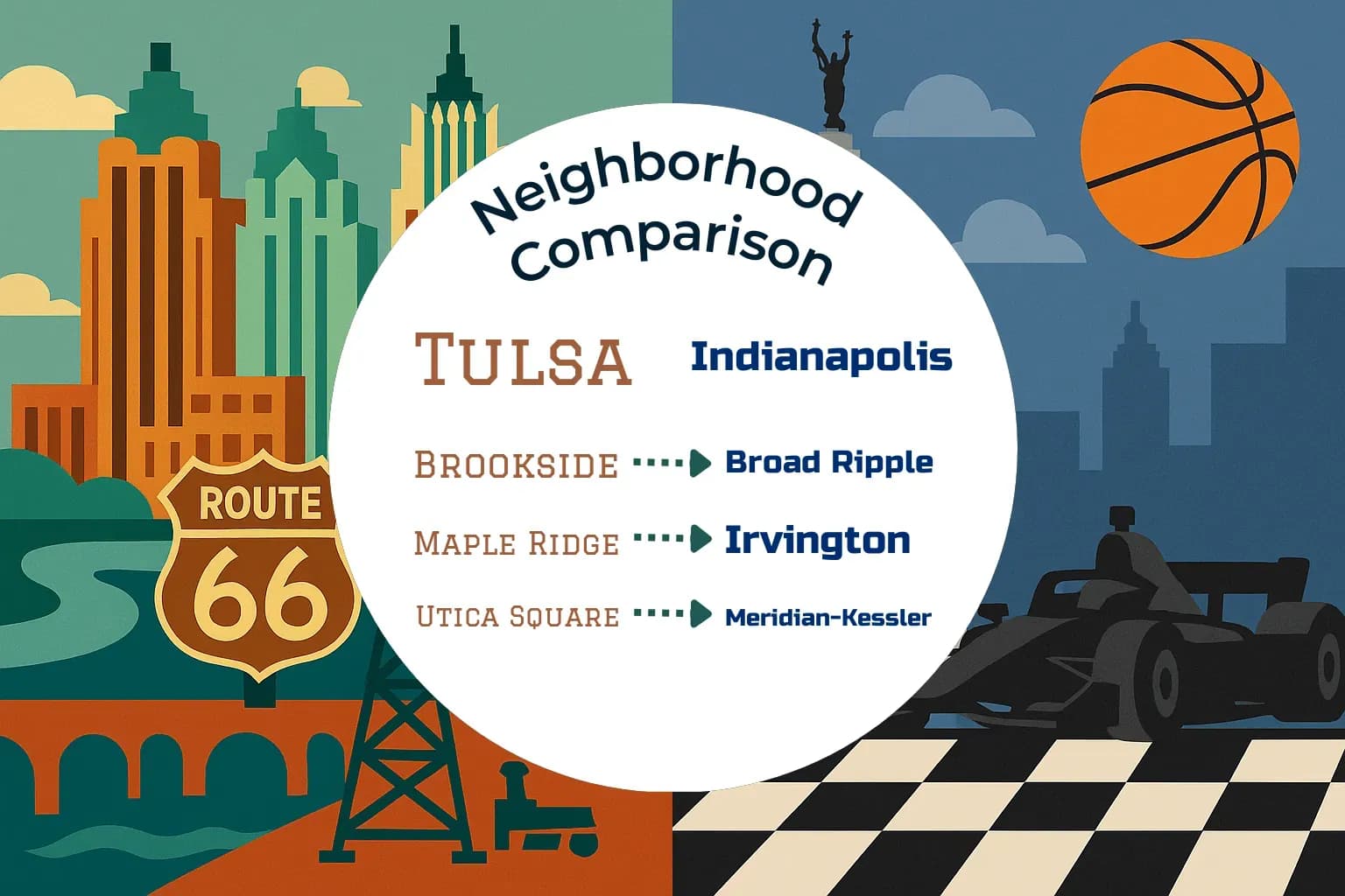 Tulsa vs Indianapolis Neighborhood Comparison