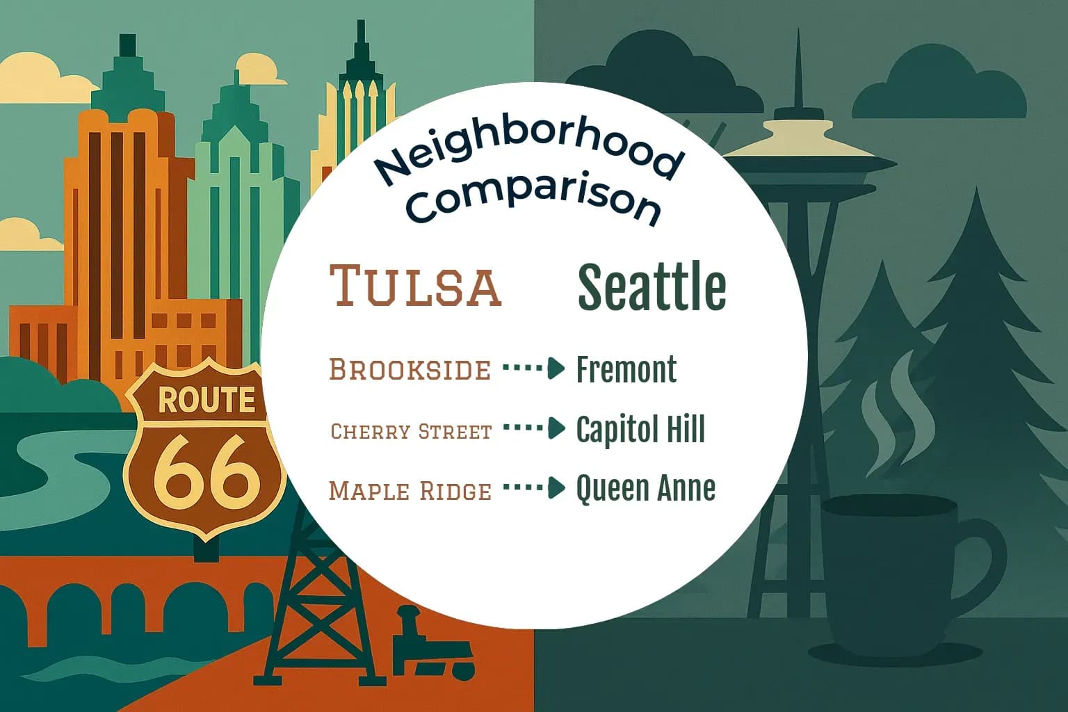Tulsa vs Seattle Neighborhood Comparison
