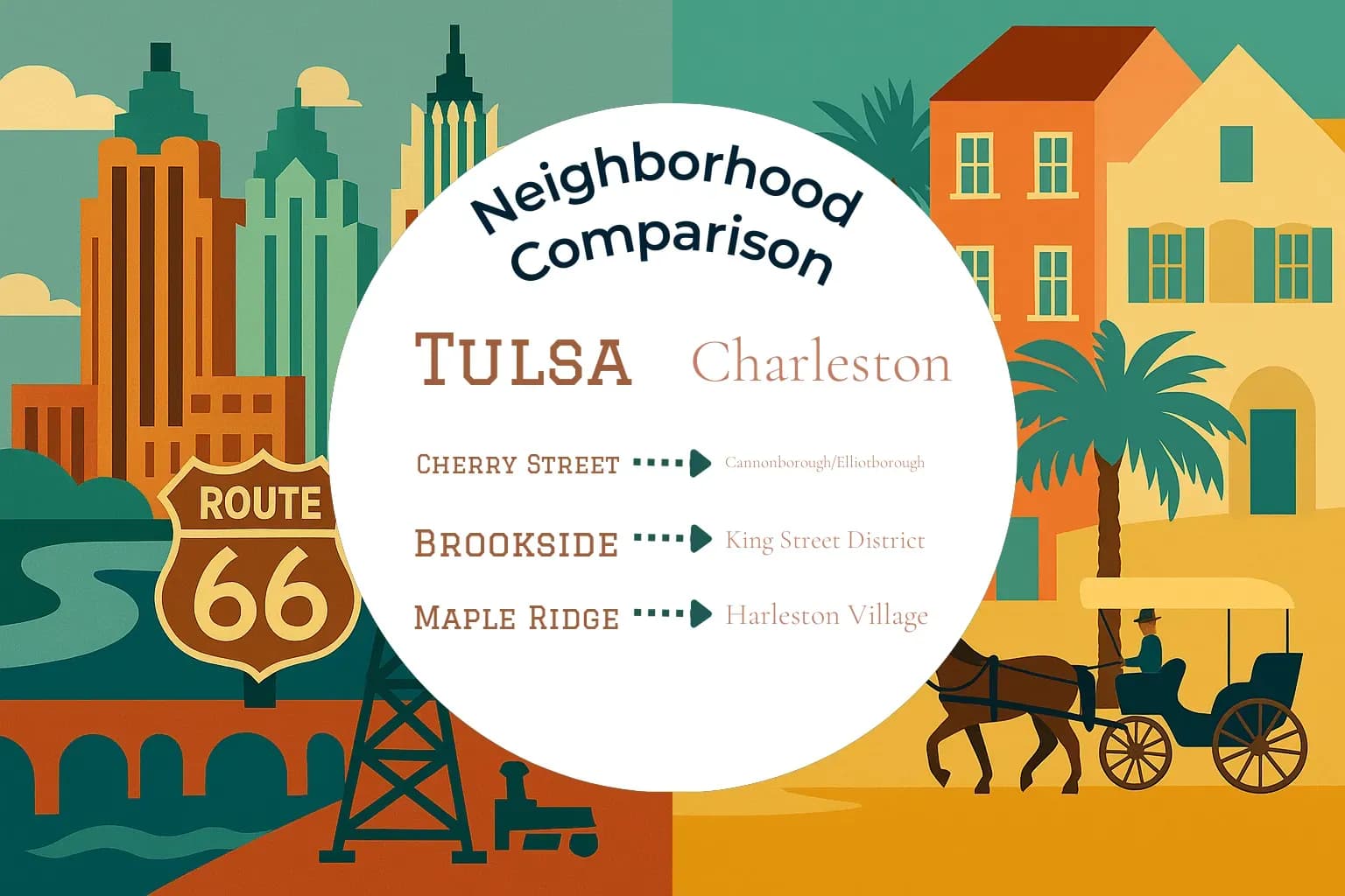 Tulsa vs Charleston Neighborhood Comparison