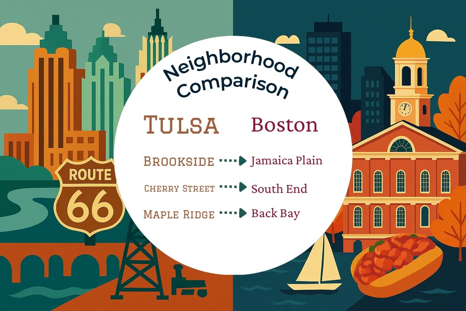 Tulsa vs Boston Neighborhood Comparison