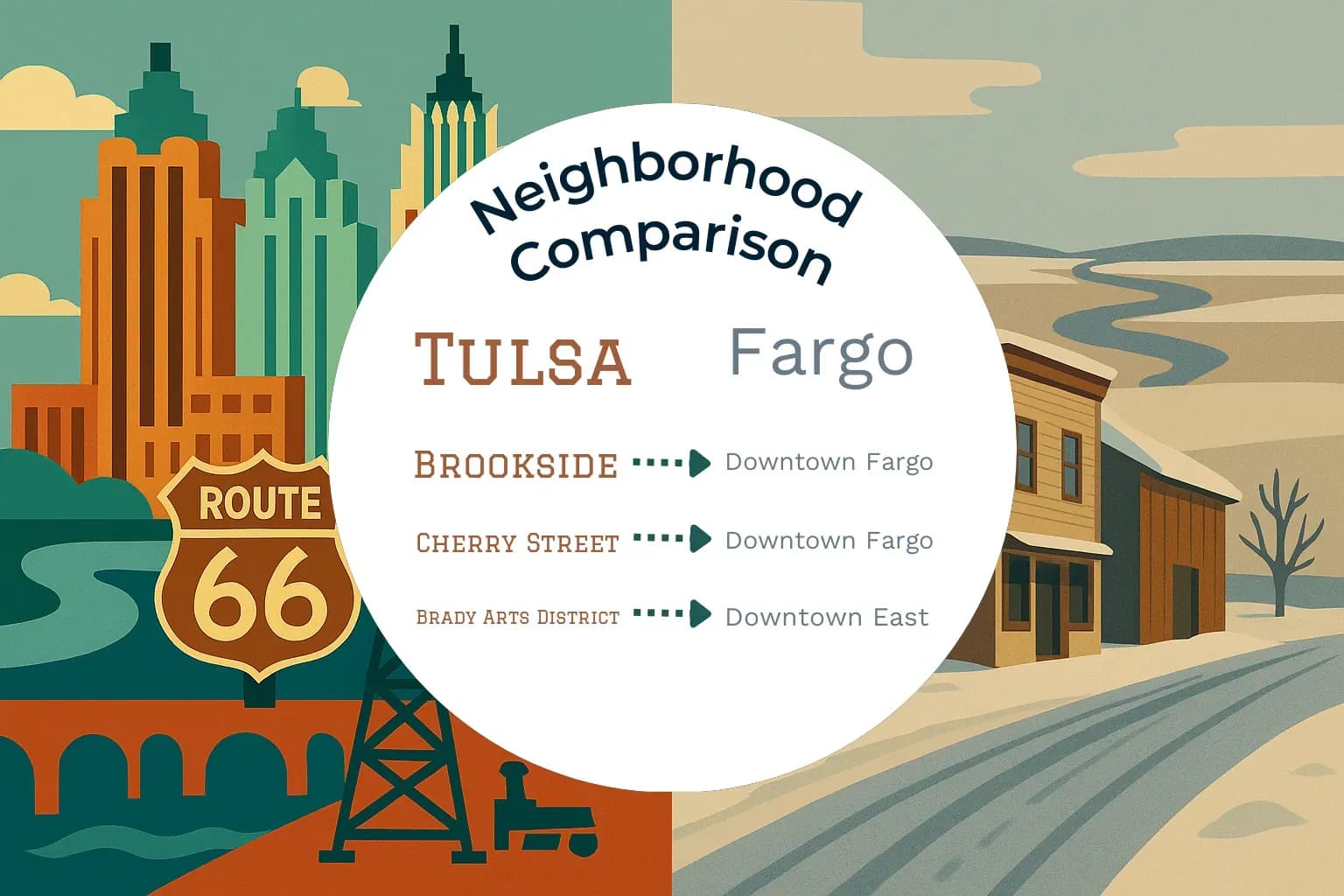 Tulsa vs Fargo Neighborhood Comparison