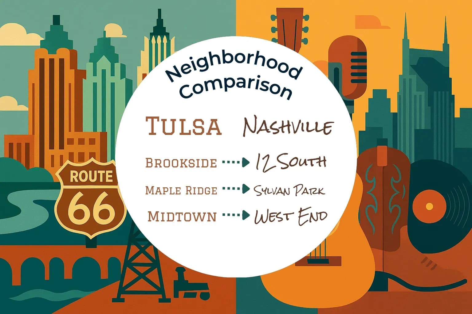 Tulsa vs Nashville Neighborhood Comparison