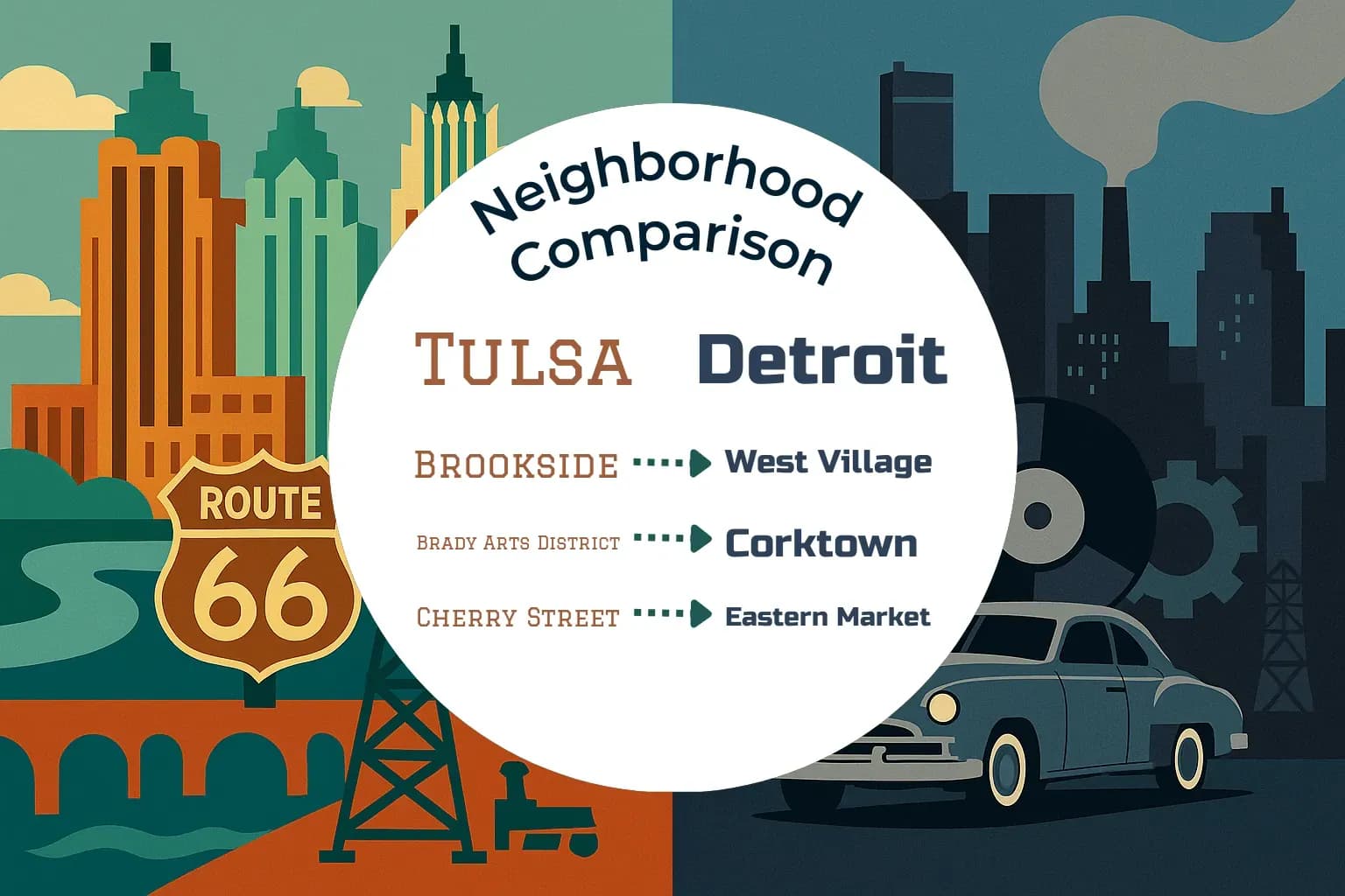 Tulsa vs Detroit Neighborhood Comparison