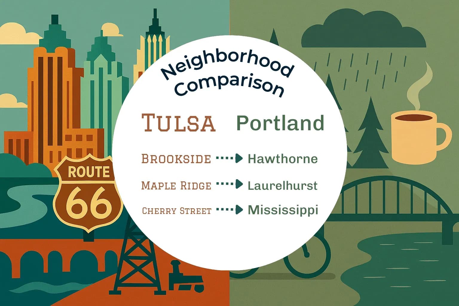 Tulsa vs Portland Neighborhood Comparison