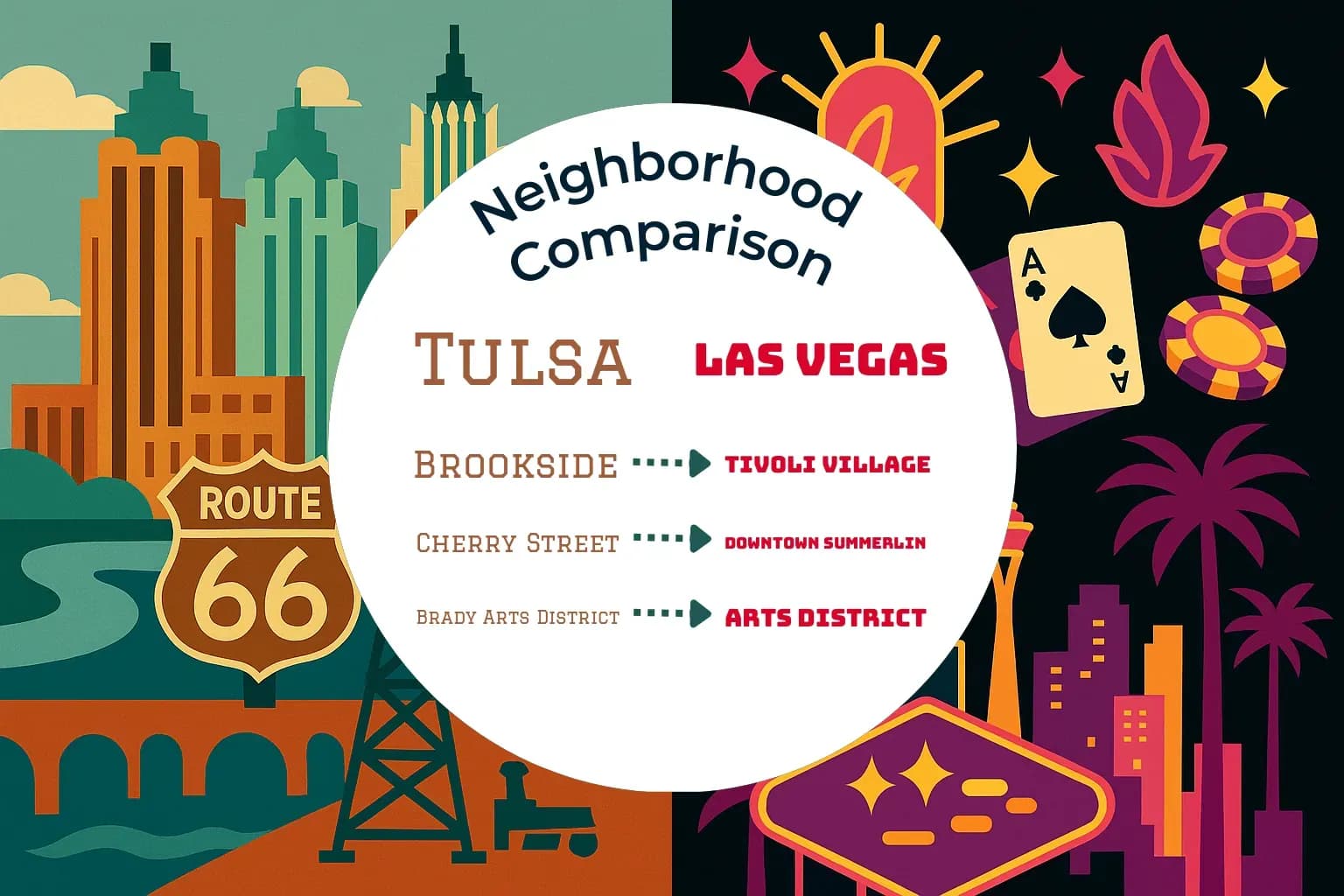 Tulsa vs Las Vegas Neighborhood Comparison