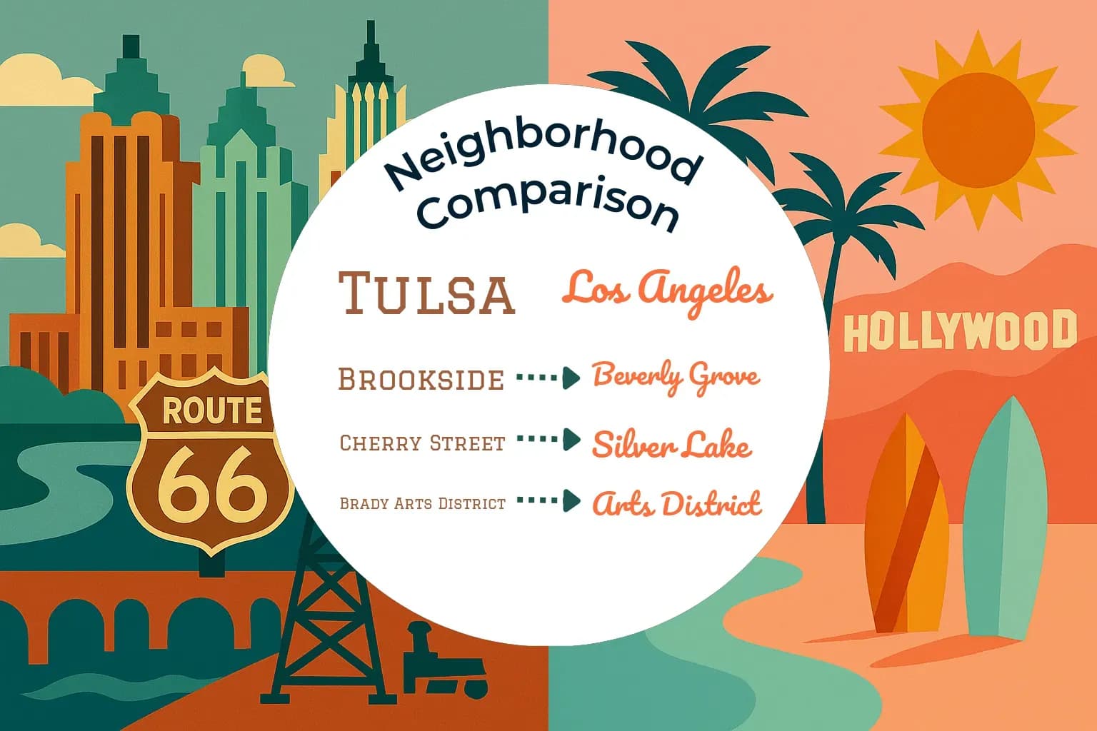 Tulsa vs Los Angeles Neighborhood Comparison