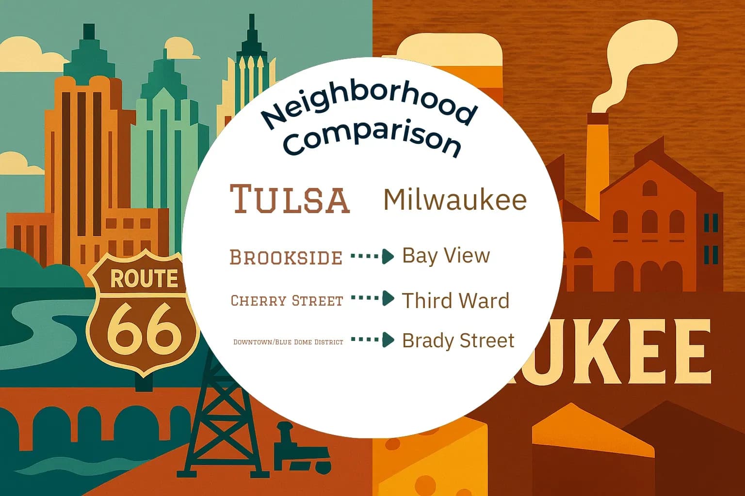 Tulsa vs Milwaukee Neighborhood Comparison