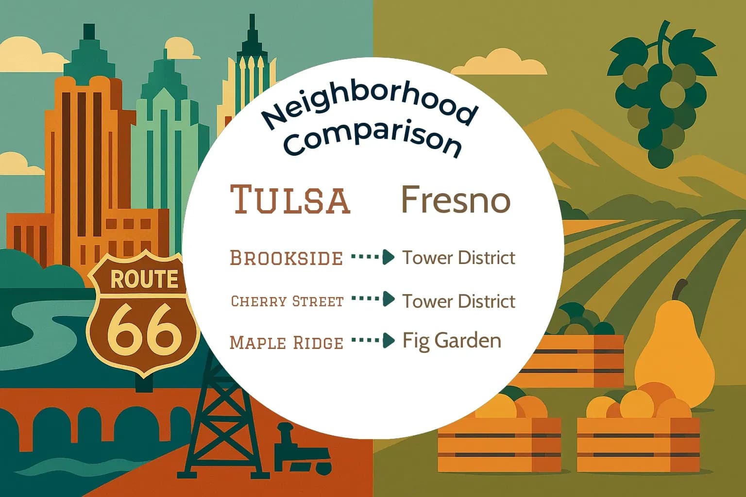 Tulsa vs Fresno Neighborhood Comparison