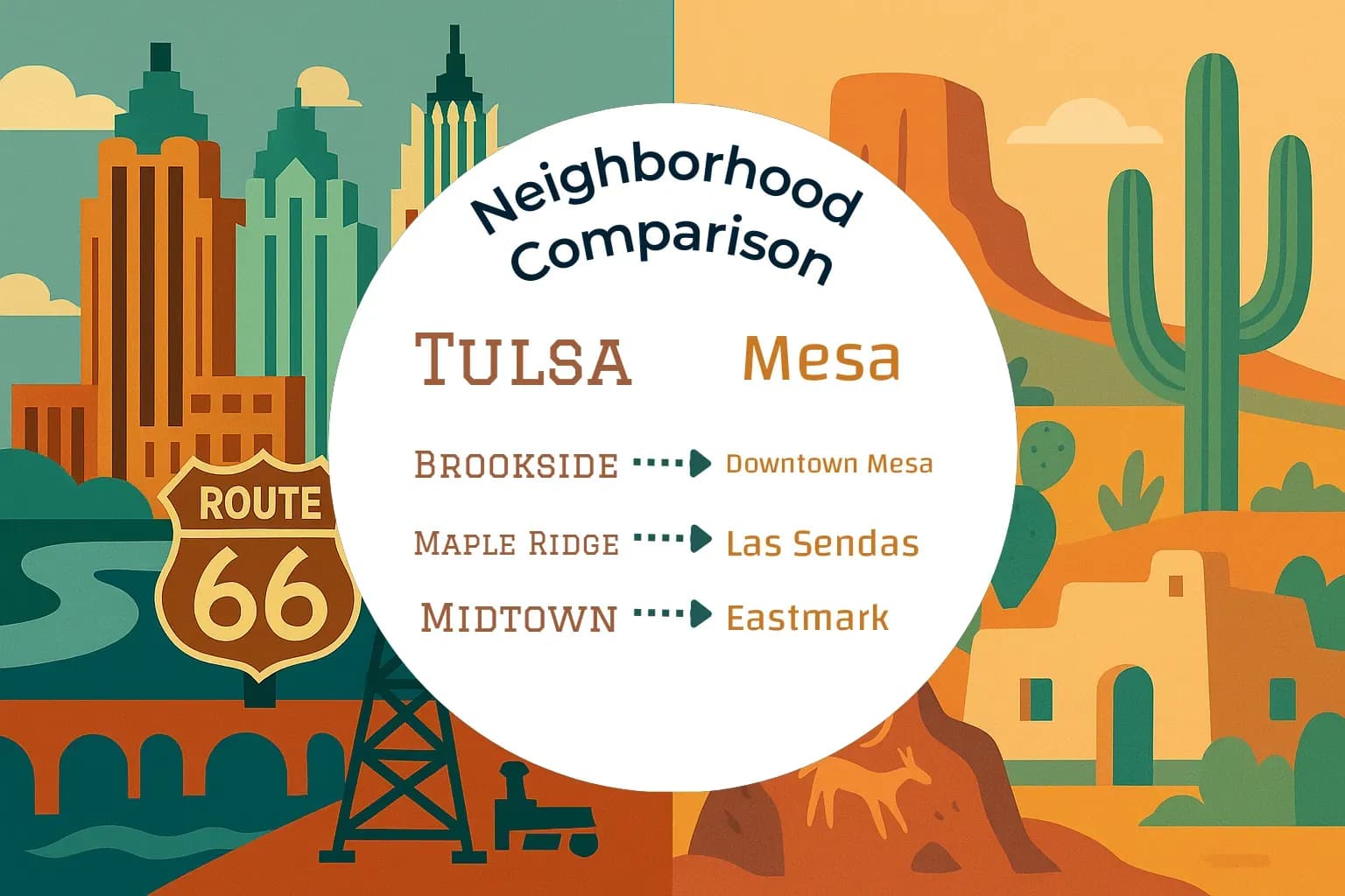 Tulsa vs Mesa Neighborhood Comparison