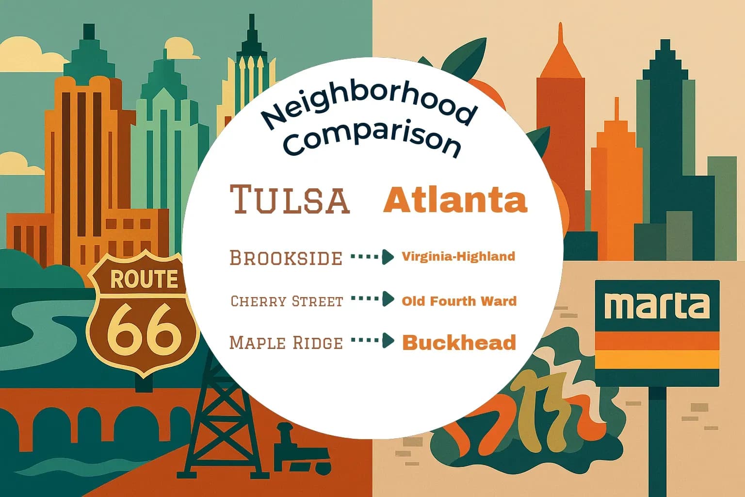 Tulsa vs Atlanta Neighborhood Comparison