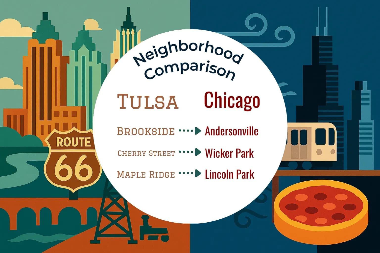 Tulsa vs Chicago Neighborhood Comparison
