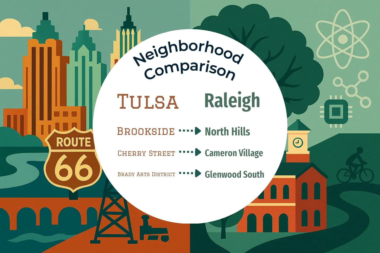 Tulsa vs Raleigh Neighborhood Comparison