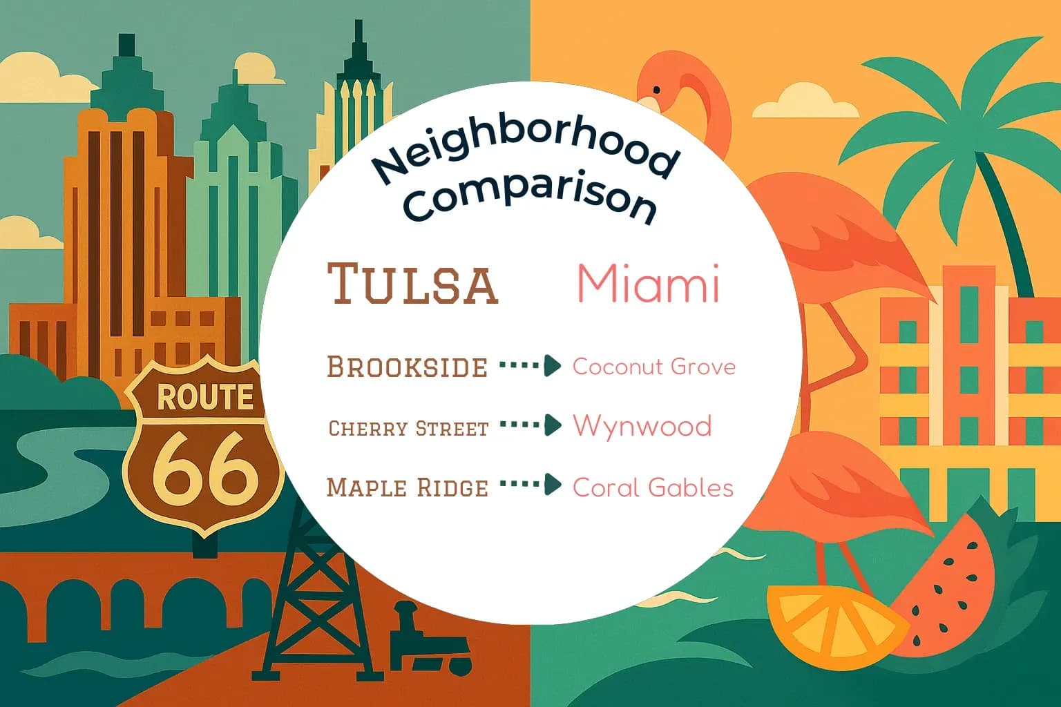 Tulsa vs Miami Neighborhood Comparison