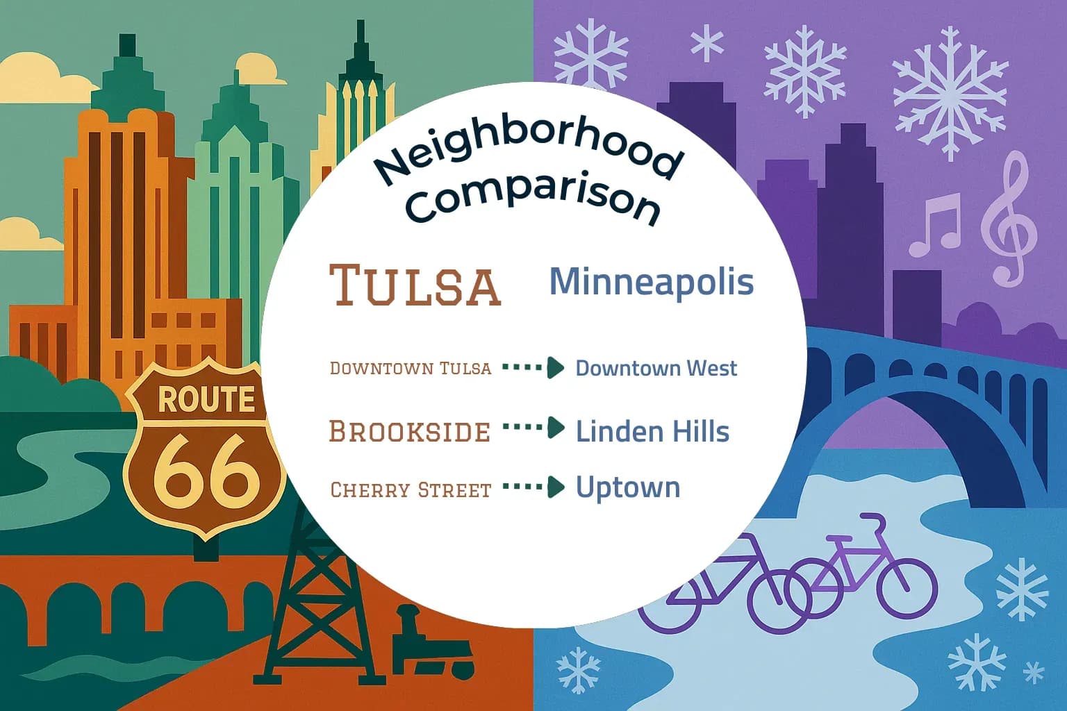Tulsa vs Minneapolis Neighborhood Comparison