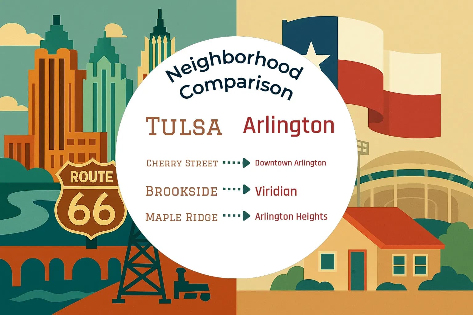 Tulsa vs Arlington Neighborhood Comparison
