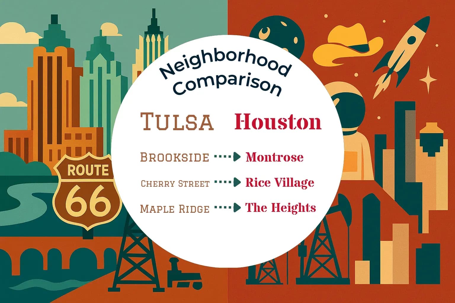 Tulsa vs Houston Neighborhood Comparison