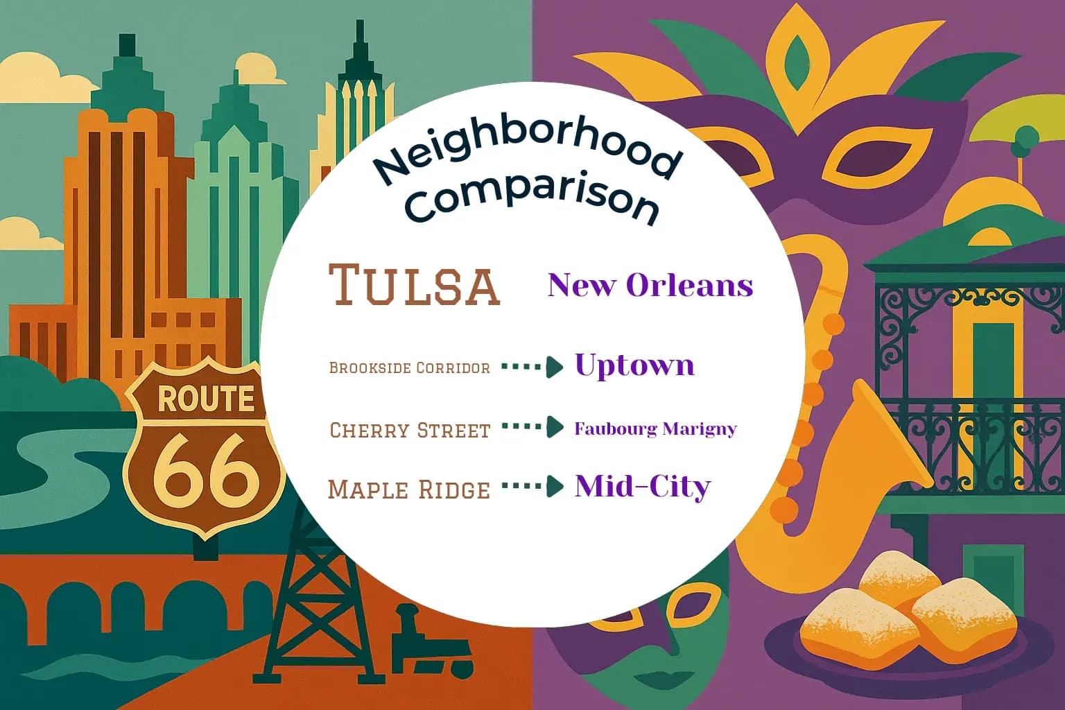 Tulsa vs New Orleans Neighborhood Comparison