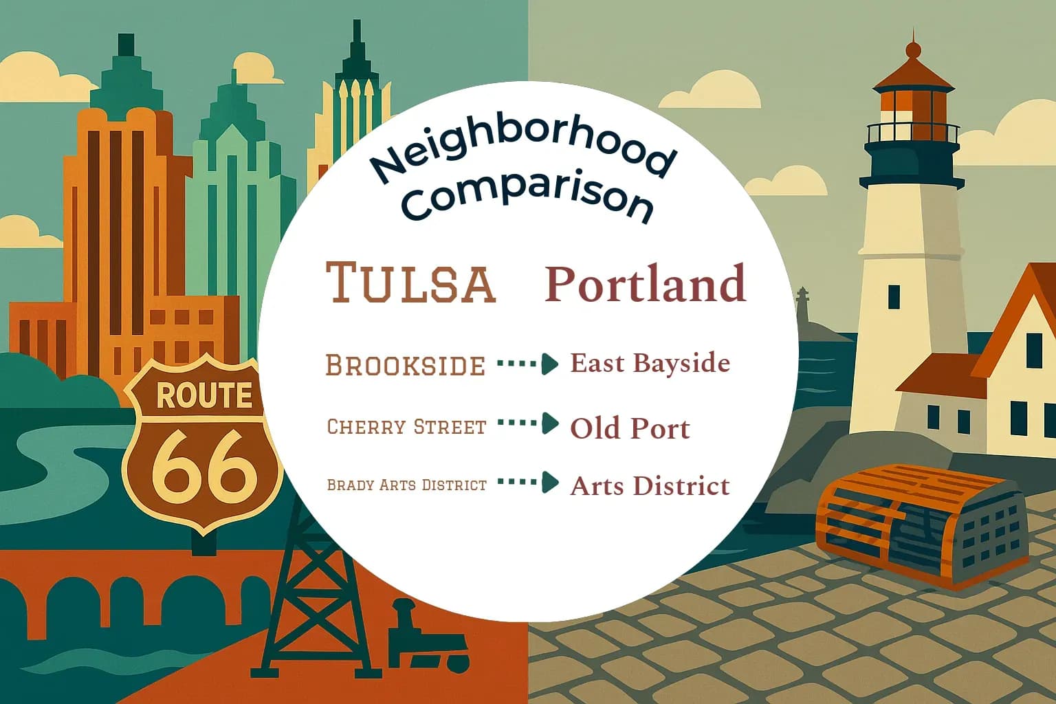 Tulsa vs Portland Neighborhood Comparison