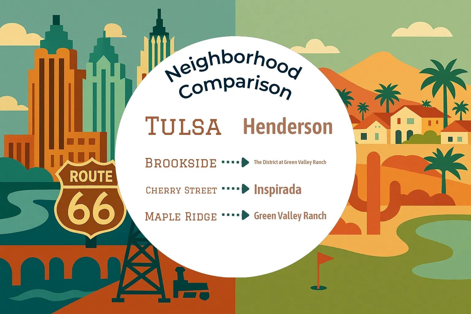 Tulsa vs Henderson Neighborhood Comparison