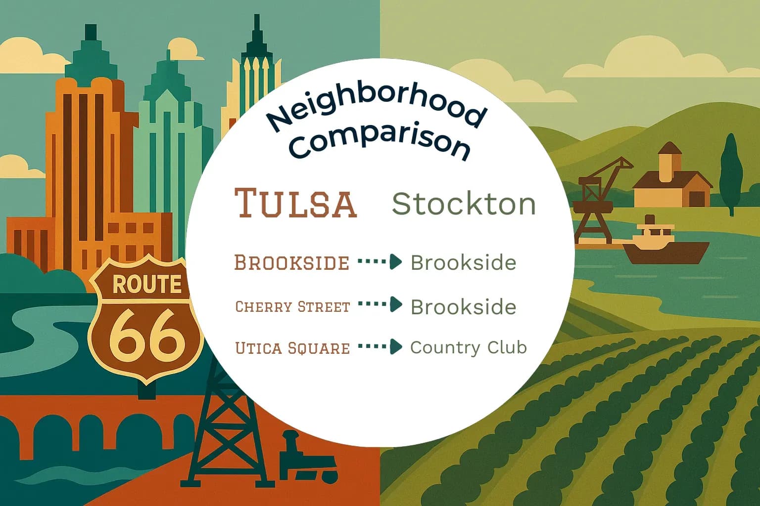 Tulsa vs Stockton Neighborhood Comparison