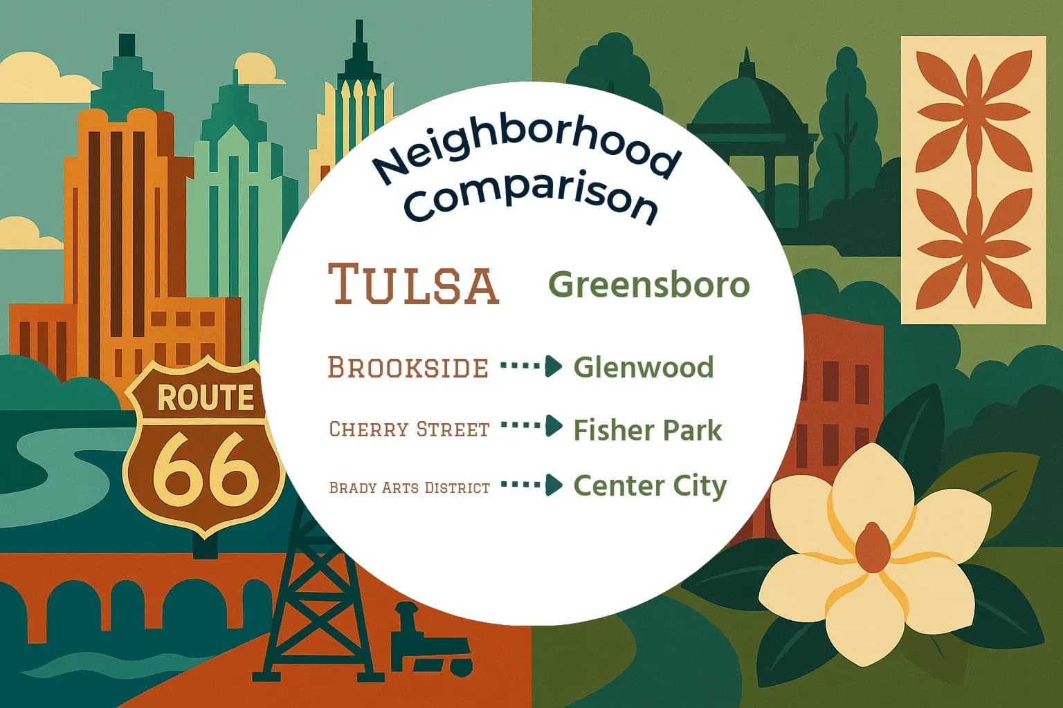 Tulsa vs Greensboro Neighborhood Comparison