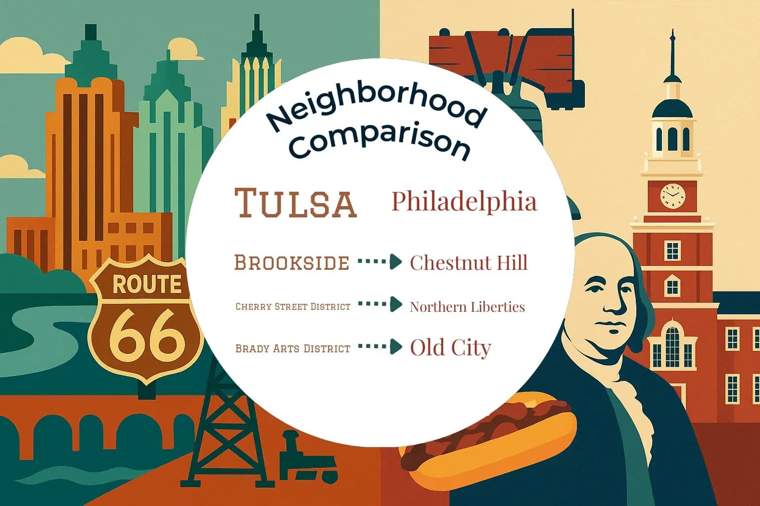 Tulsa vs Philadelphia Neighborhood Comparison