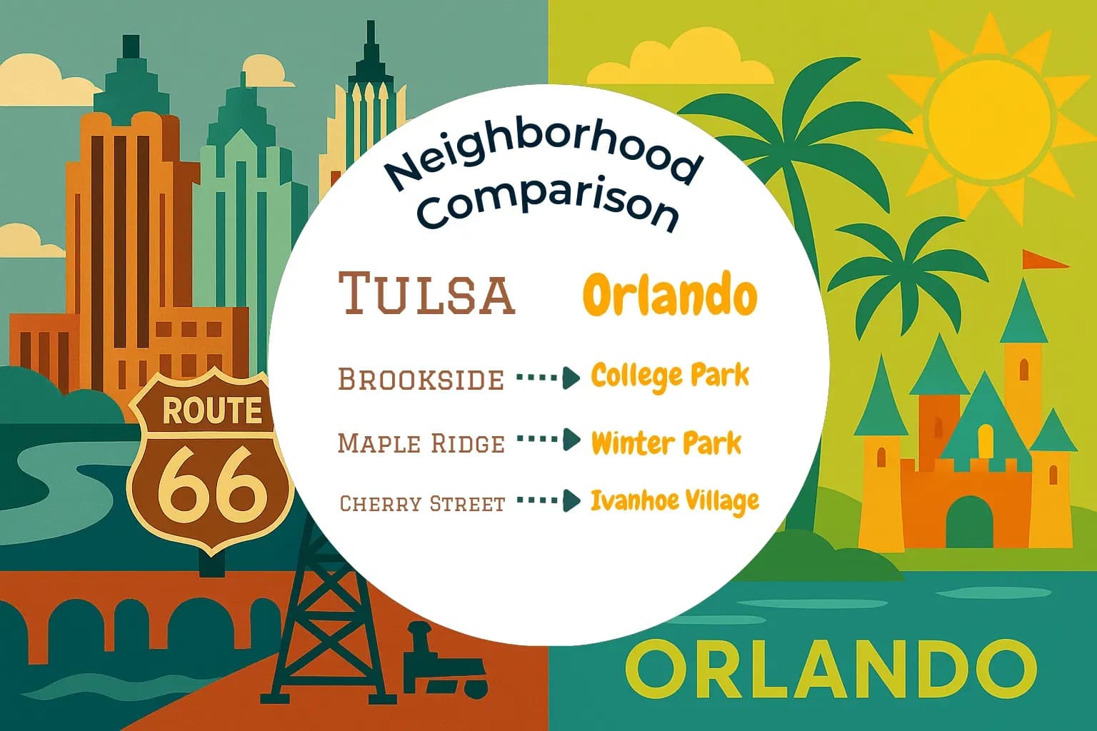 Tulsa vs Orlando Neighborhood Comparison