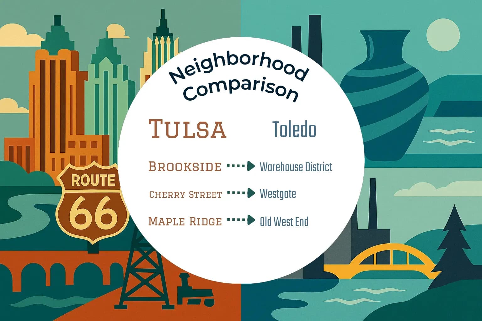 Tulsa vs Toledo Neighborhood Comparison