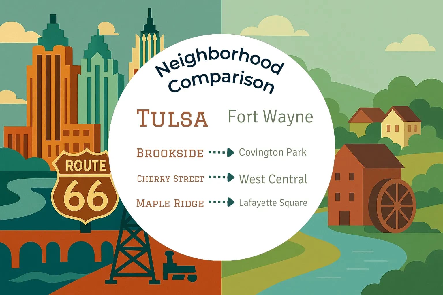Tulsa vs Fort Wayne Neighborhood Comparison