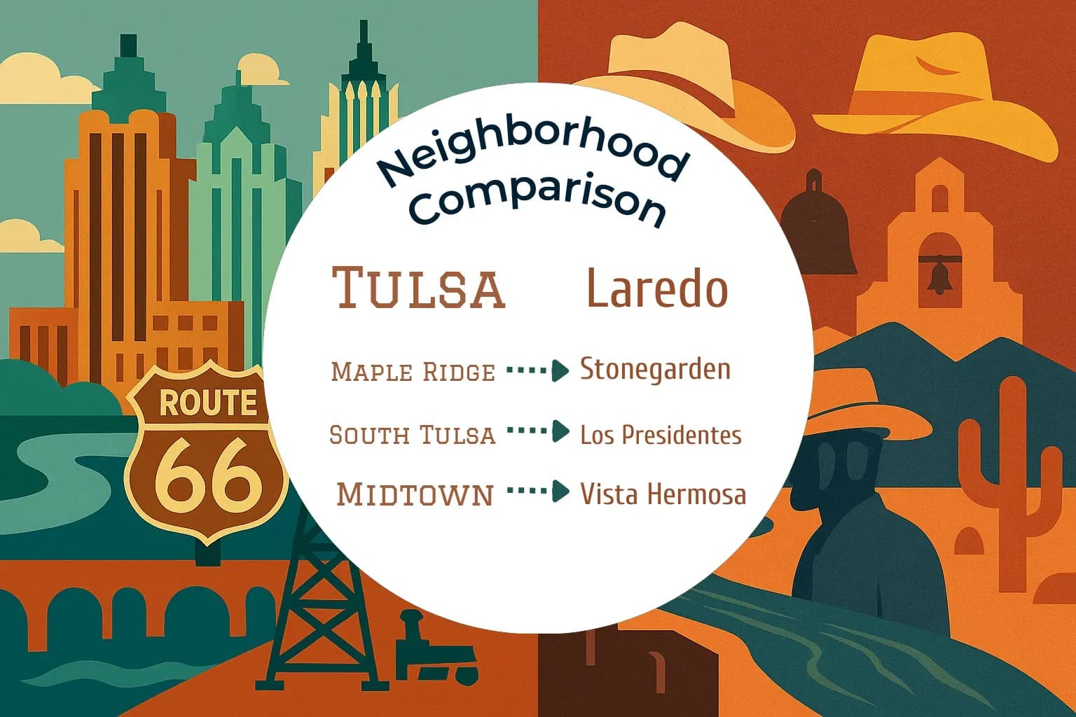 Tulsa vs Laredo Neighborhood Comparison