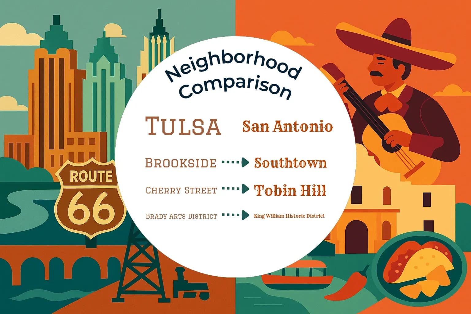 Tulsa vs San Antonio Neighborhood Comparison