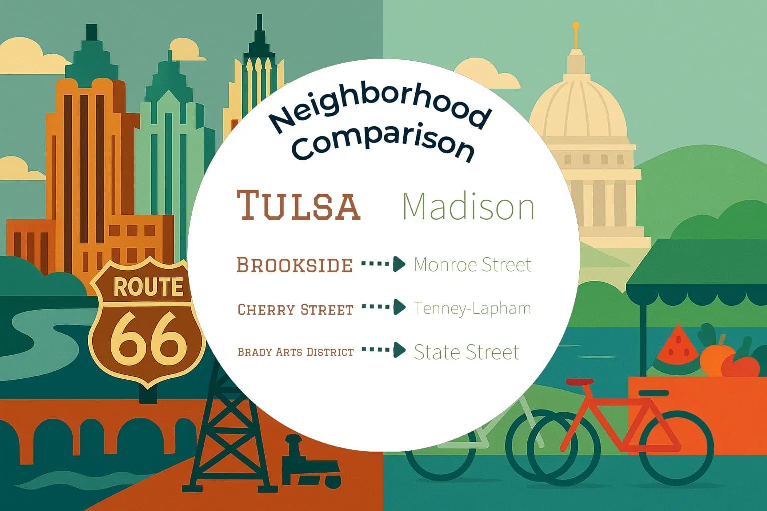 Tulsa vs Madison Neighborhood Comparison