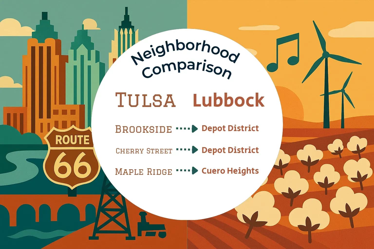 Tulsa vs Lubbock Neighborhood Comparison