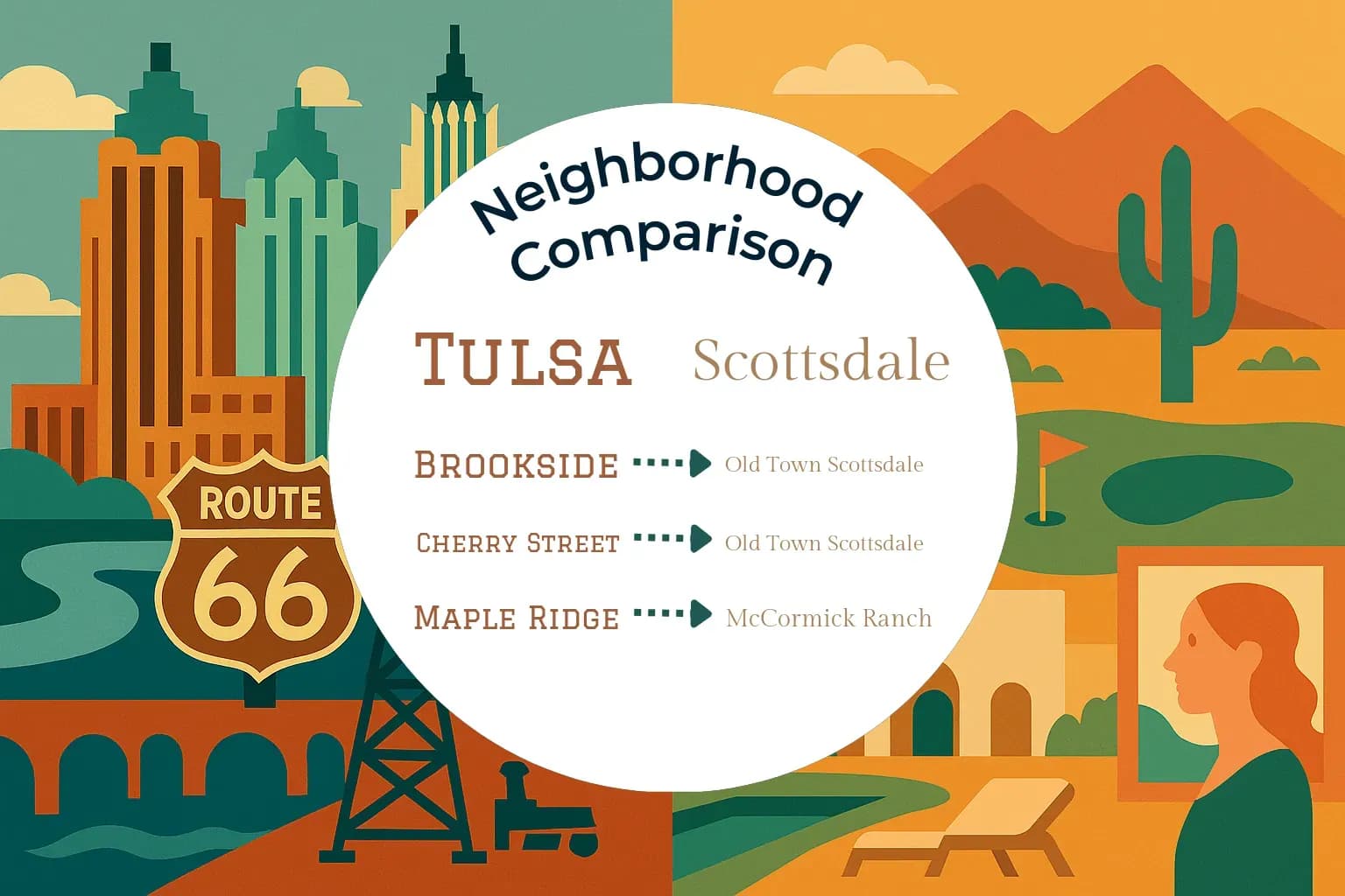 Tulsa vs Scottsdale Neighborhood Comparison