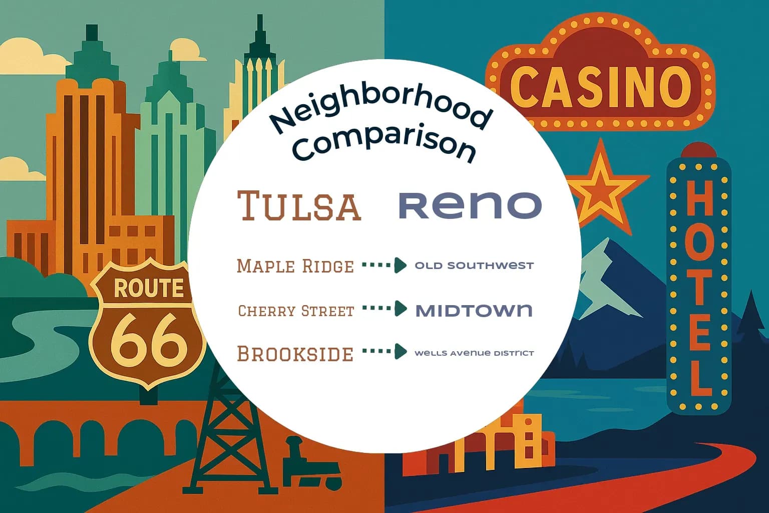 Tulsa vs Reno Neighborhood Comparison