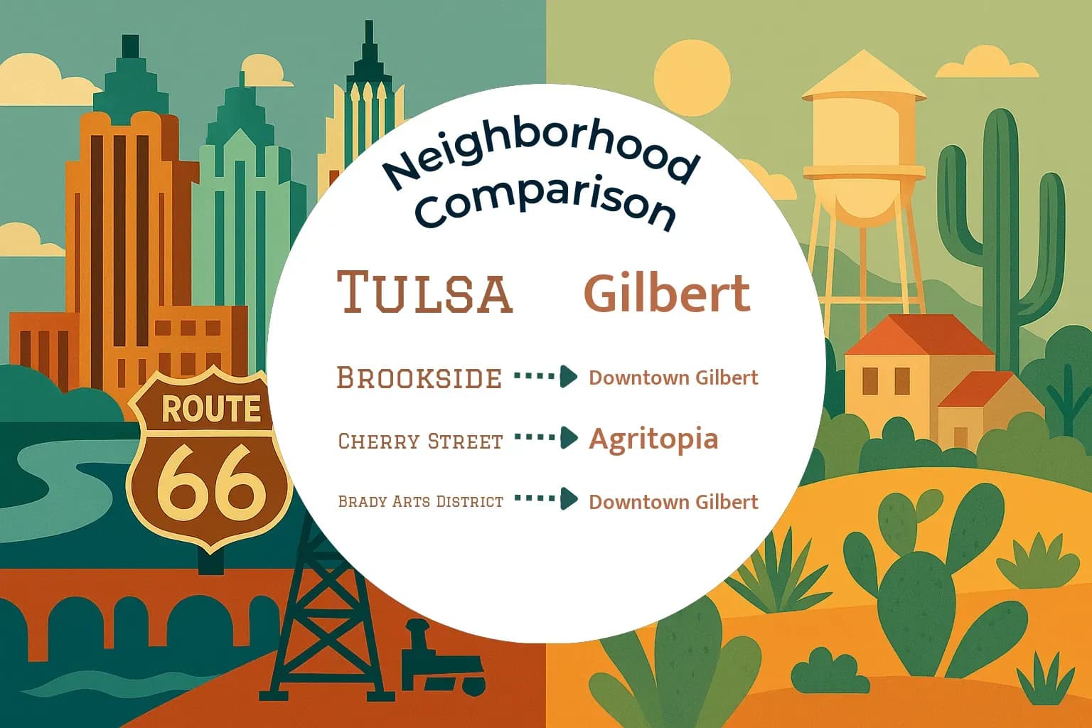 Tulsa vs Gilbert Neighborhood Comparison