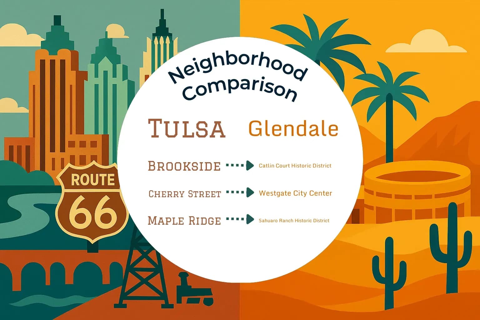 Tulsa vs Glendale Neighborhood Comparison