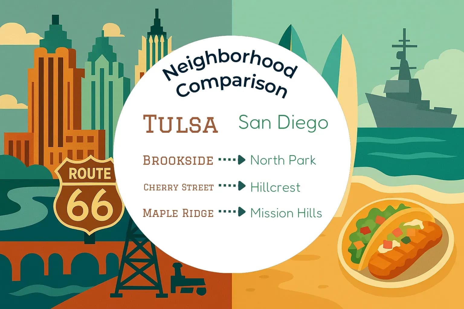 Tulsa vs San Diego Neighborhood Comparison