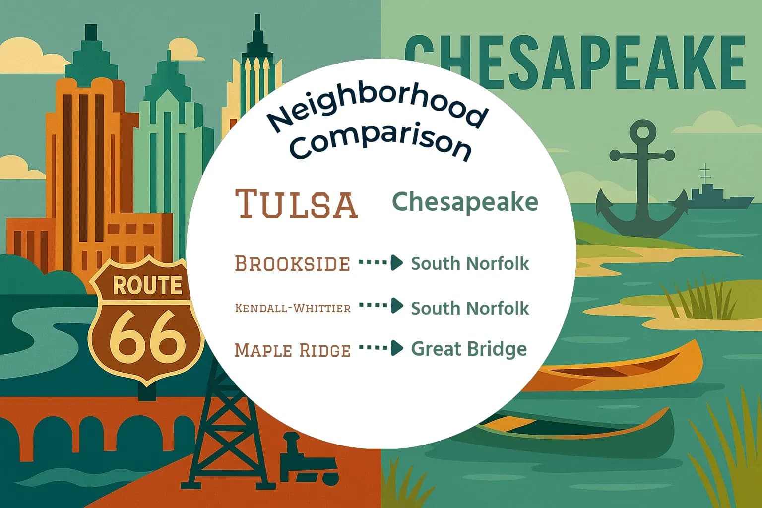 Tulsa vs Chesapeake Neighborhood Comparison