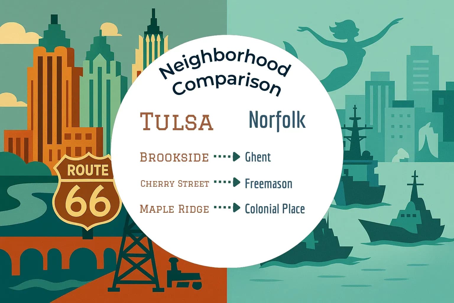 Tulsa vs Norfolk Neighborhood Comparison