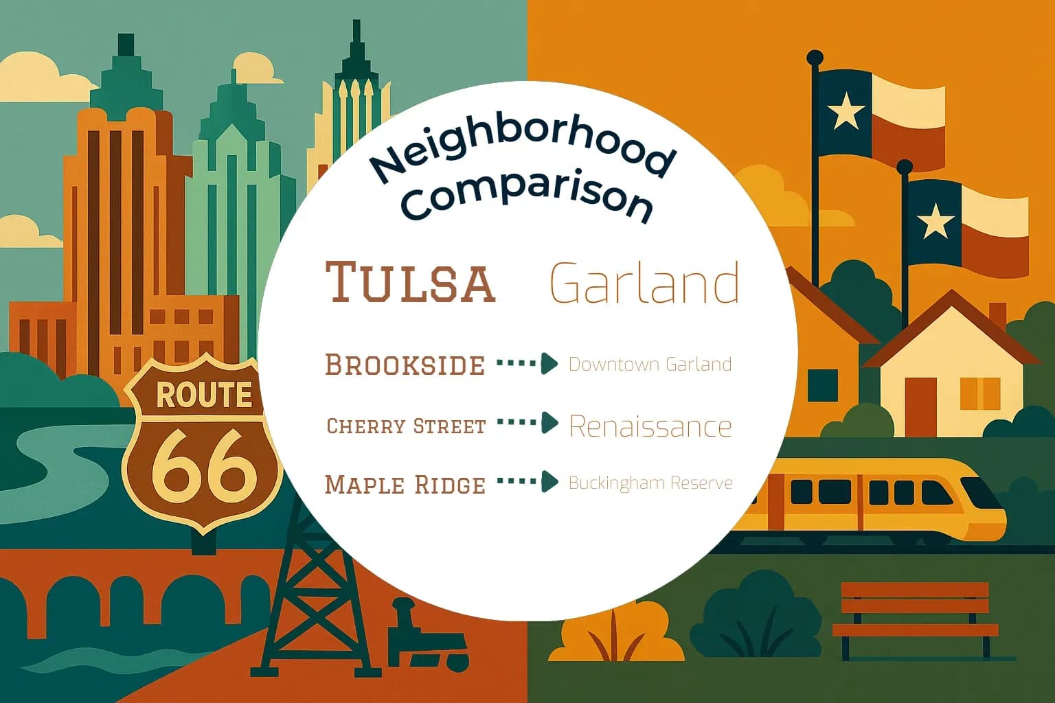 Tulsa vs Garland Neighborhood Comparison