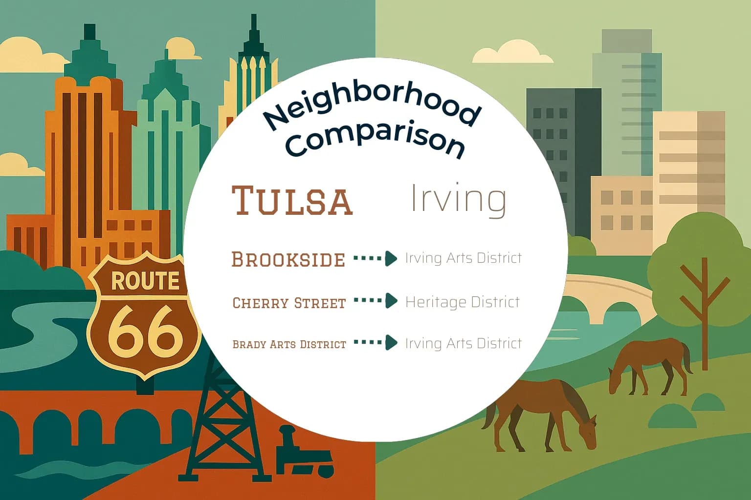 Tulsa vs Irving Neighborhood Comparison