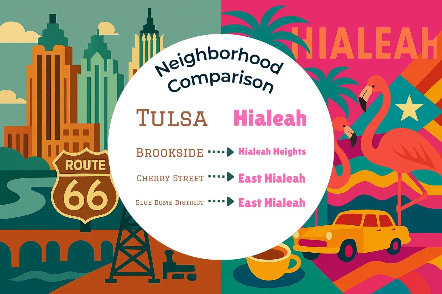 Tulsa vs Hialeah Neighborhood Comparison