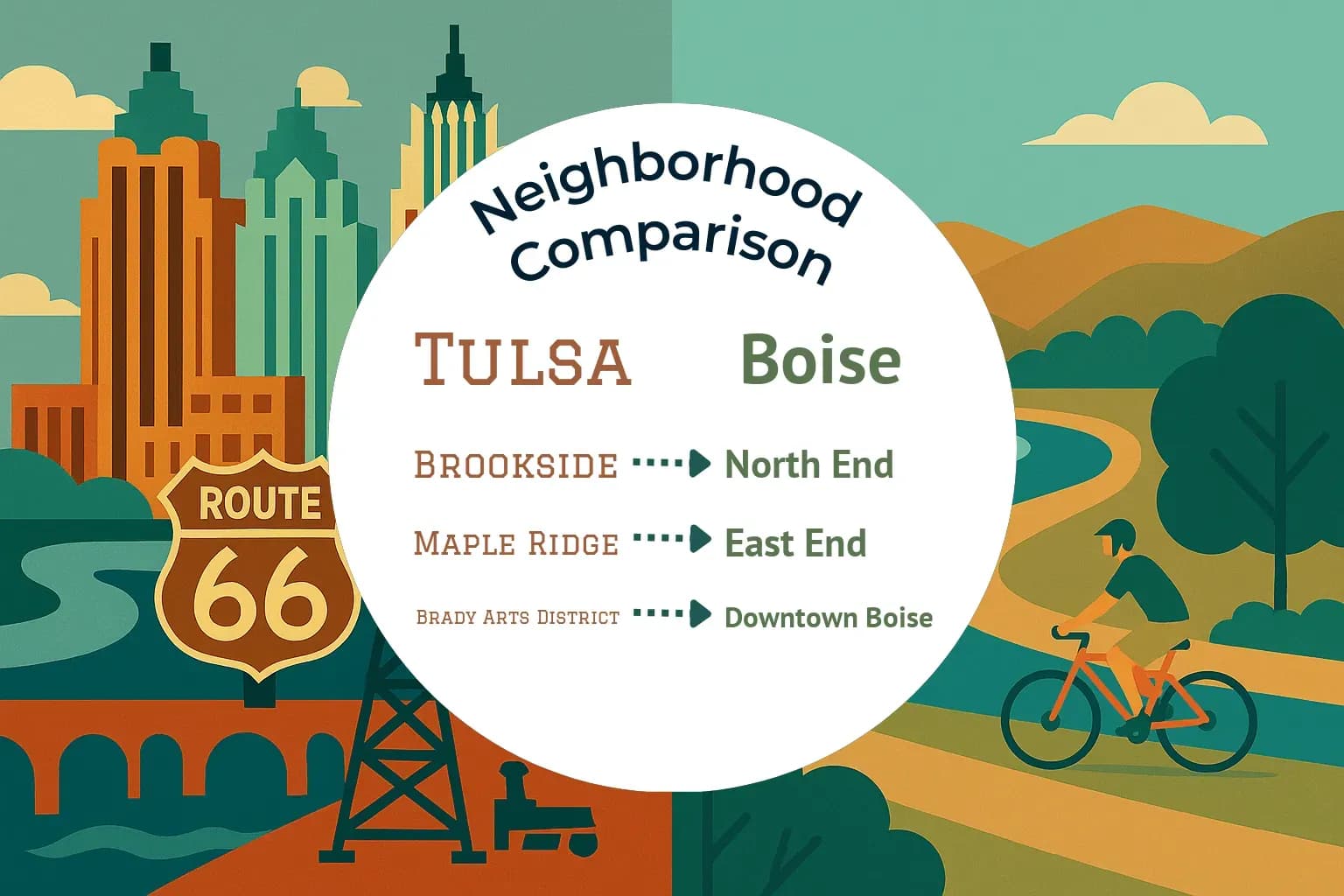 Tulsa vs Boise Neighborhood Comparison