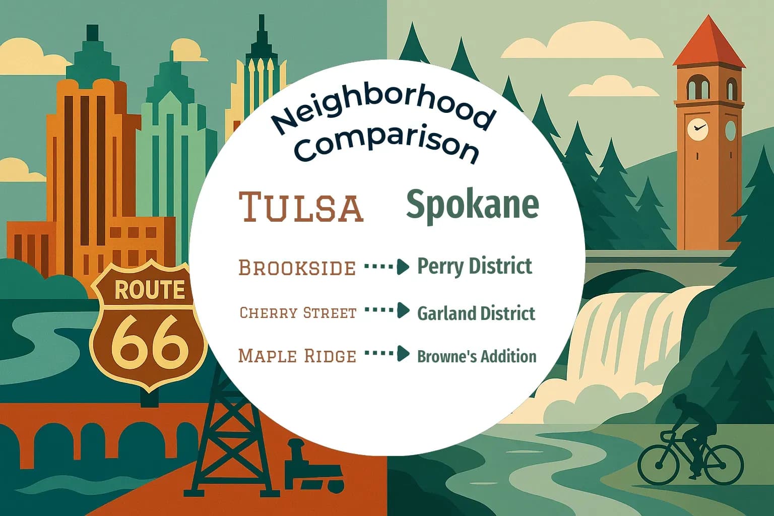 Tulsa vs Spokane Neighborhood Comparison