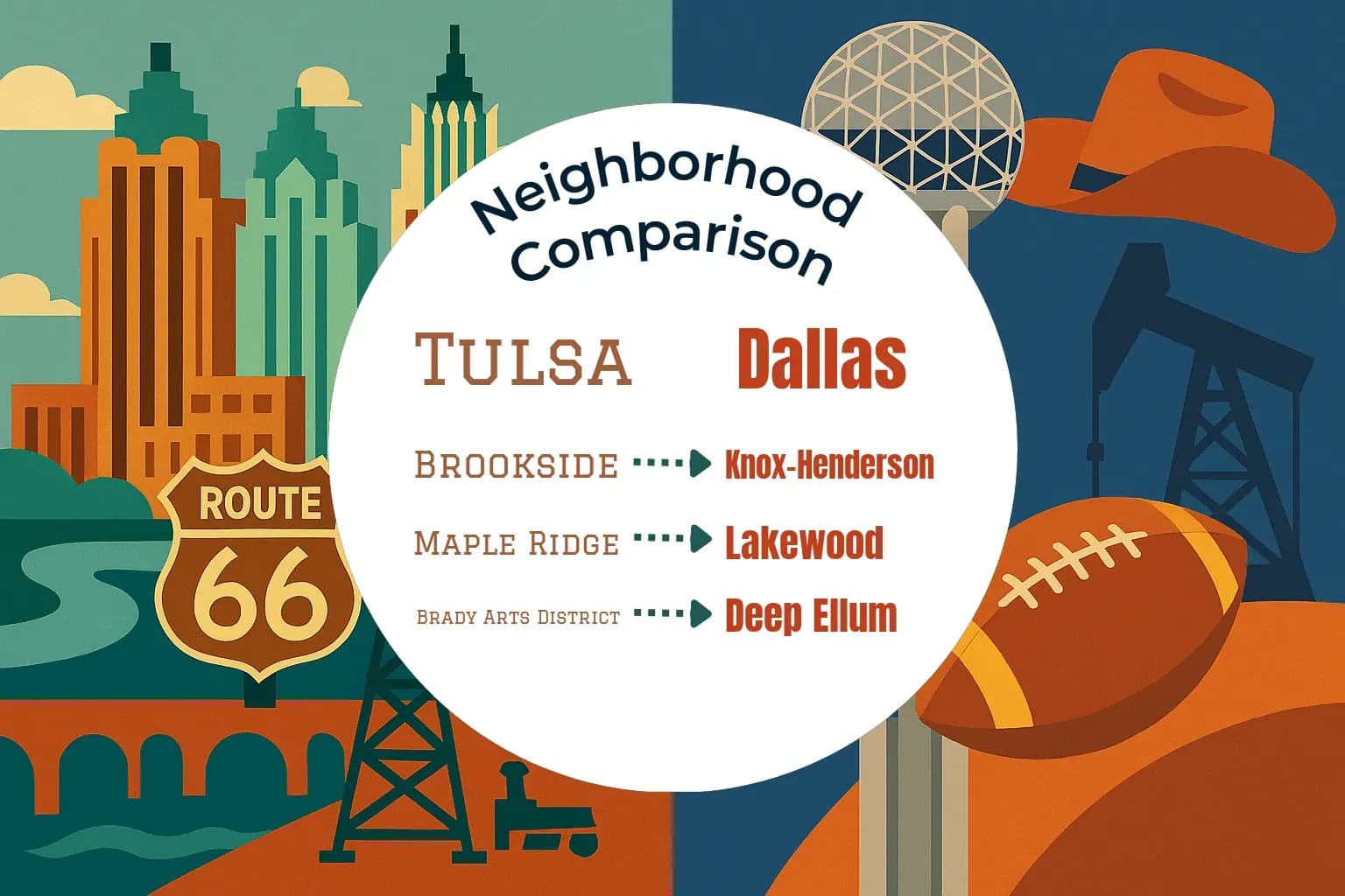 Tulsa vs Dallas Neighborhood Comparison