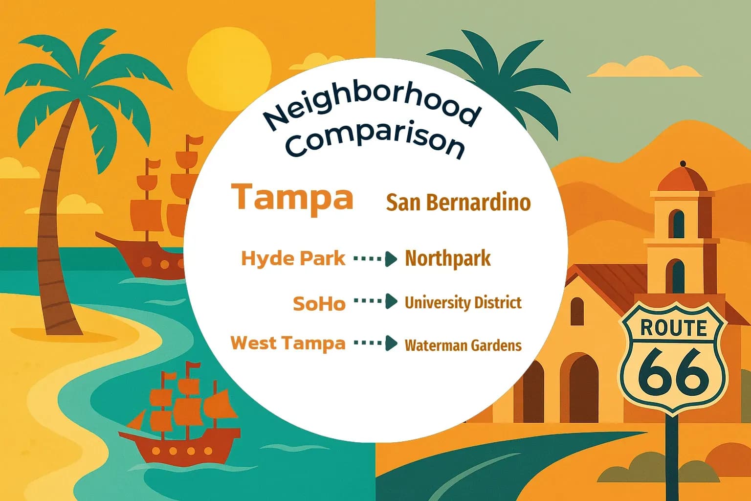 Tampa vs San Bernardino Neighborhood Comparison
