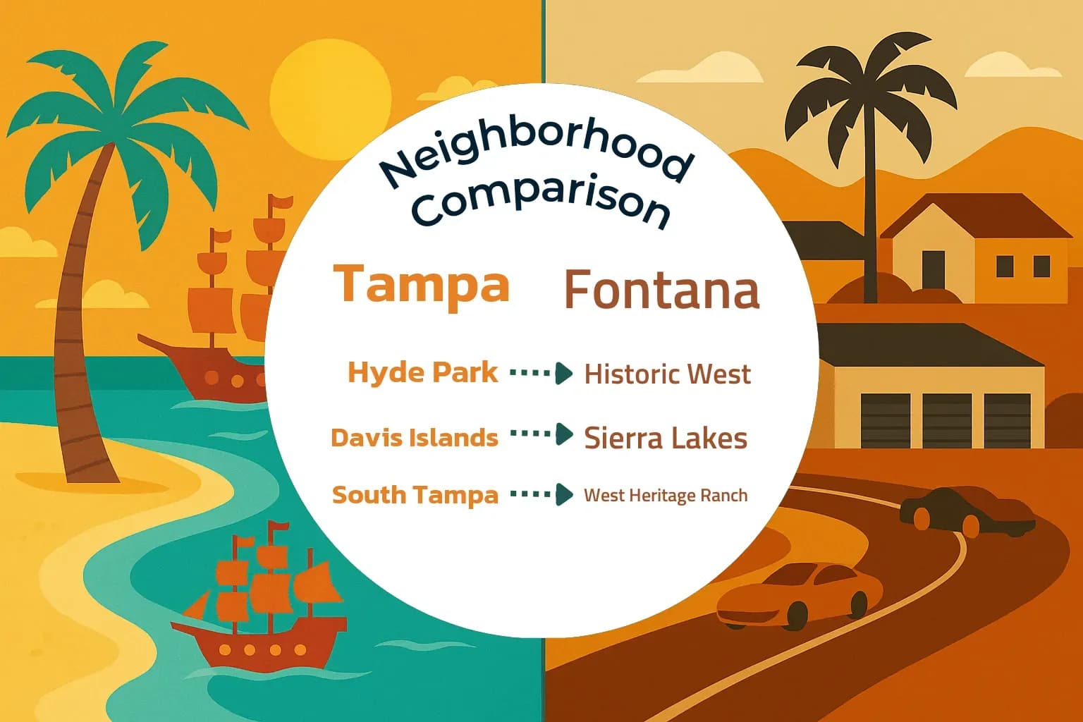 Tampa vs Fontana Neighborhood Comparison